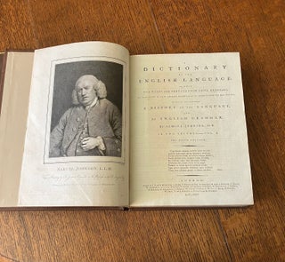 Item #11740 A DICTIONARY OF THE ENGLISH LANGUAGE. In which the words are deduced from their...