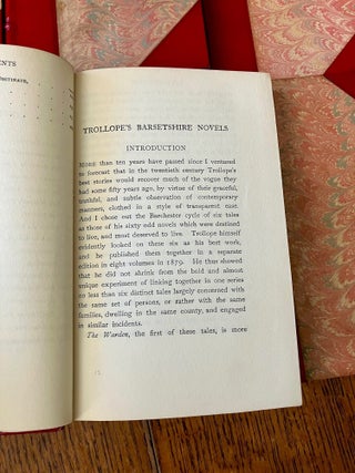THE CHRONICLES OF BARSETSHIRE. The Warden. Barchester Towers. Doctor Thorne. Framley Parsonage. The Small House at Allington. The Last Chronicle of Barset. --- With an introduction by Frederic Harrison.