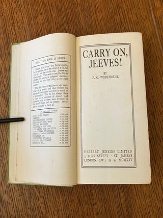 CARRY ON, JEEVES.