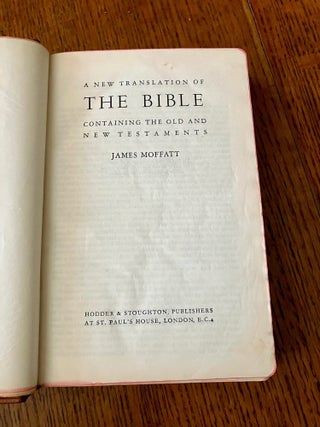 A NEW TRANSLATION OF THE BIBLE. Containing the Old and New Testaments.