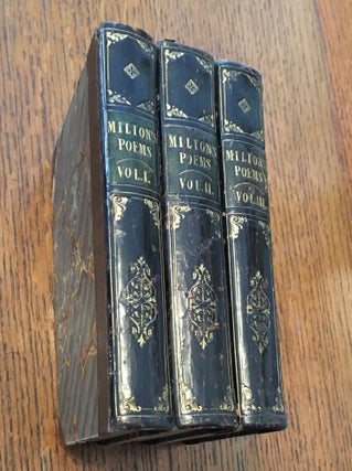 Item #6211 THE POETICAL WORKS. The Aldine edition of the British poets. In Three volumes. MILTON....