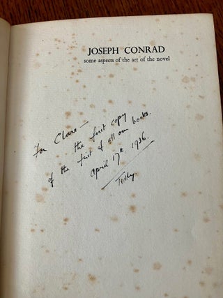 JOSEPH CONRAD. Some aspects of the art of the novel.