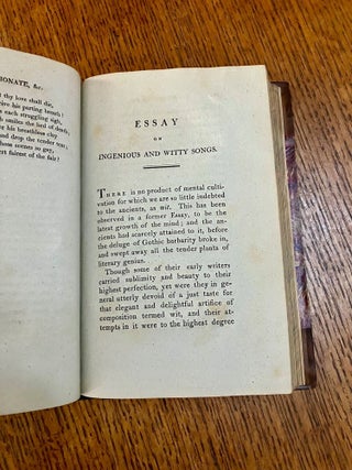 ESSAYS ON SONG WRITING. With a collection of such English Songs as are most eminent for poetical merit. A new edition with additions and corrections and a supplement.