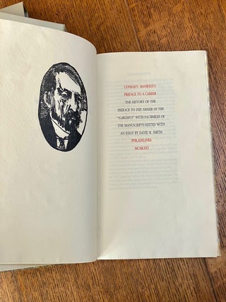 CONRAD'S MANIFESTO. PREFACE TO A CAREER. The history of the preface to The Nigger of the "Narcissus" with facsimiles of the manuscripts edited with an essay by David R. Smith.