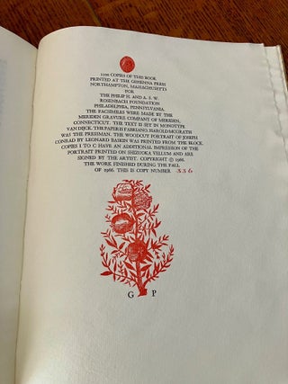 CONRAD'S MANIFESTO. PREFACE TO A CAREER. The history of the preface to The Nigger of the "Narcissus" with facsimiles of the manuscripts edited with an essay by David R. Smith.