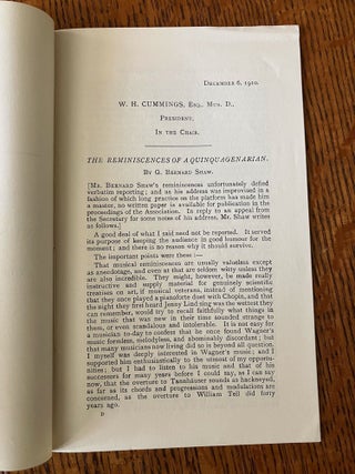 EXTRACTED FROM PROCEEDINGS OF THE MUSICAL ASSOCIATION. Thirty Seventh Session, 1910-1911.