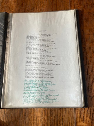 TEN YEARS IN AN OPEN NECKED SHIRT. And Other Poems. ---- Original Holograph Manuscript and typescripts.