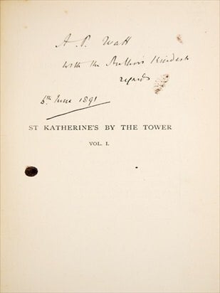 St. KATHERINE'S BY THE TOWER. A Novel. In Three Volumes with Twelve Illustrations by Charles Green.