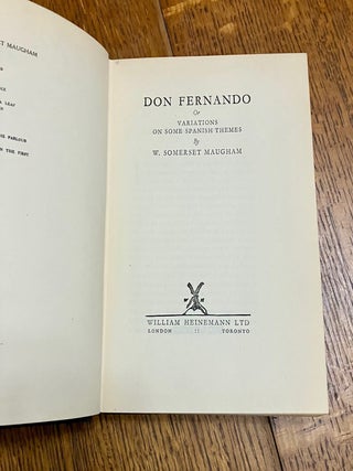 DON FERNANDO. Or variations on some Spanish Themes.