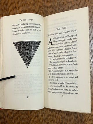 THE DEVIL'S DEVICES, OR, CONTROL VERSUS SERVICE.. With woodcuts by Eric Gill.