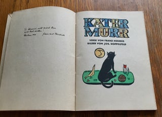 Item #9092 KATER MURR. Verse von Franz Hermes. Bilder von Jos. Doppelfeld. HERMES. FRANZ