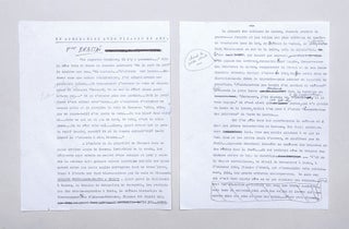 Item #9624 Unpublished typescript with manuscript corrections. --- Un apres-midi avec Picasso 85...