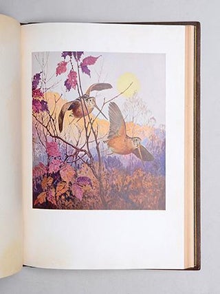 AN ARTIST'S GAME BAG. With Original watercolour.