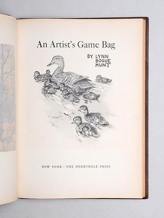 AN ARTIST'S GAME BAG. With Original watercolour.